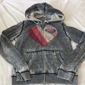 Roxy Zip hoodie sweatshirt.